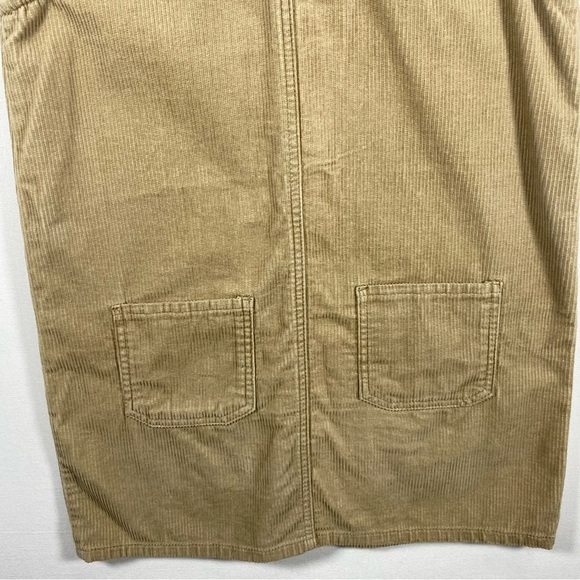 Corduroy Overall Dress MEDIUM grunge Vintage y2k 90s Tan Brown camel - Picture 10 of 10